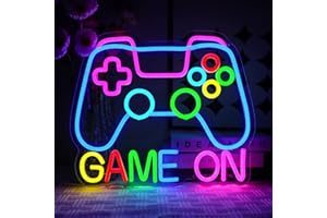 OYCGZV Game On Neon Schild Gaming Led Neon Schild Wand Spiel Neon Sign Game Zone Led Schild für Spielzone Party Zimmer Deko Besondere Geschenke für Videospiel Fans Gamer Jungs Männer Freund