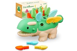 Allhaha Jeux Dinosaures - Jouet Sensoriel Montessori Motricité Fine Activités Éducatif Bébé - Cadeau Jouet Jeux Eveil Bebe 6 9 12 18 Mois Enfant 1 2 Ans an Fille Garçon