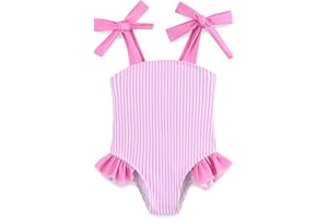 KIDDLETOWN Costume da Bagno per Bambina Elastico Cinghie Comode Costumi Interi Bellissimi per Spiaggia Piscina Nuoto per Ragazze 3-12 mesi/1-7 Anni
