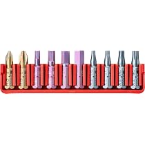 PB Swiss Tools BitBlock Mit 10 Innensechskant-Bits (Zoll) – 100% Swiss Made, Präzise & Langlebig