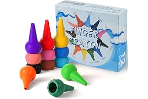 Baby Kritor för Små Barn, Tvättbara Vaxkritor för Bebisar, Säkra och Giftfria, Klumpiga och Knubbiga Kritor för Barnfester, P