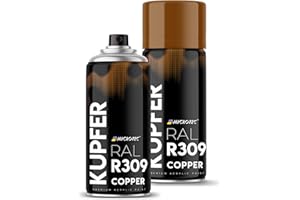 MICROTEC® Sprühlack | 400ml | hochwertiges Acryllackspray | matt oder glänzend | Sprühfarben für Metall, Holz, Kunststoff u.v.m. | große Farbauswahl (Kupfer - R309)