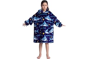 Alsehser Pull Plaid Femme Homme, Adultes/Enfants Sweat à Capuche Chaude, Poncho Polaire Oversize Pilou Pilou, Capuchon Sherpa Peluche à Manches TV