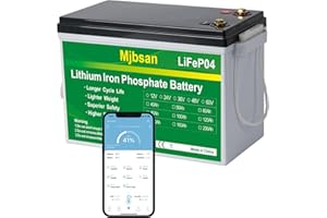 ‎MJBSAN Mjbsan 12V 300Ah LiFePO4 Autobatterie mit Bluetooth Eingebauter 200A BMS, 3840Wh Deep Cycle Lithium Batterie, 8000+ Zyklen, Ideal für Wohnmobil, Solar Trailer, Boot und Camping