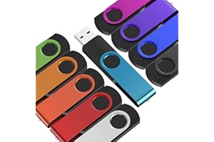 Kepmem USB Stick 8 GB 10 Stück 8GB USB-Flash-Laufwerke USB 2.0 Speicherstick Rotat Flash Drive MehrfarbigMemory Sticks für Tablet, PC