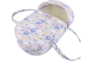 Bebamour Motivo Floreale Baby Dolls Culla Letto con Cuscino Coperta Maniglie Sacco Nanna Carrier per Bambole Reborn, Ragazze Americane, Fino a 15,3 Pollici Bambole Culla Letto Portatile