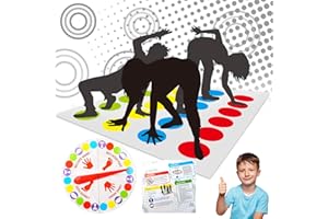 GUBOOM Twister Gioco, Family Floor Gioco di società, Gioco di Squadra Famiglie per Bambini da 2 a 4 Persone, Twister Gioco esercitare Equilibrio e flessibilità per Bambini e Adulti