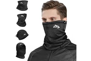 BIQIQI Braga Cuello Unisex, Elástica Multifunción Calentador de Cuello Bandana Pasamontañas Protección UV Polainas para Cuello Invierno Hombre Mujeres Ciclismo Correr Aire Libre