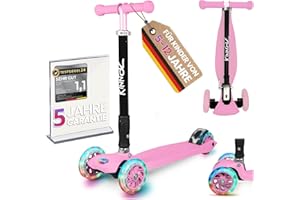 ‎KINNAZ kinnaz Two, Roller für Kinder ab 5 Jahre, faltbar, stufenlos Höhe einstellbar, LED Räder, Ersatzteilservice, Kinderroller, Scooter, 6 7 8 9 Jahre, Schulkind, Junge Mädchen, Hamburg Händler