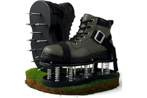 AUVELTOK Heavy Duty Lawn Aerator Shoes with Metal Spikes – Adjustable Hook & Loop Straps for Effortless Grass Aeration – Durable Spiked Sandals for Yard, Garden & Lawn Care – Universal Fit Lawn Aeration Shoes