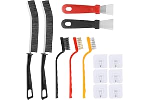 BAROCE Spazzola Pulizia Fessure, Spazzola Pulizia Casa, 13 Spazzola Per Pulizia di Gap Multifunzionale, Strumenti per la Pulizia della Bagno e Cucina, Per WC, Bagno, Finestre, Porte, Tubo da Doccia
