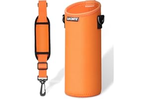 LOCINTE Drinking Bottle Protective Cover Custodia per bottiglia d'acqua con tracolla regolabile, in neoprene, compatibile con Air Up Starter Set borraccia | Borraccia non inclusa (arancione)