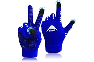 FINGER TEN Handschuhe Kinder Winter Jungen Mädchen Strickhandschuhe Unisex Touchscreen Gloves Laufen Warm RadfahrenHandschuhe Sport Fahrrad Fußball Täglich Grün Blau Hot Pink Schwarz Alter 5-12