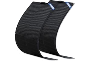 FIREFLY ENERGY Panel Solar Flexible de 200W paquete de 2 100W Módulos Solares de panel Fotovoltaico Monocristalino de para autocaravanas, fuera de la red, caravanas, barcos, techos