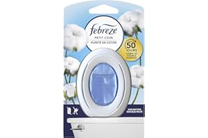 Febreze Petit Coin Et Salle De Bains, Désodorisant En Continu Pour Élimination Et Prévention Des Odeurs, Pureté De Coton