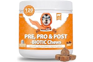 Bailey & buddies Probiotic - Complément pour Chien sous Forme de friandise - Système Immunitaire - Probiotique Chien, Combinaison inédite prébiotiques, probiotiques et postbiotiques - 120 Unités