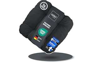 ‎LILENO HOME LILENO HOME 1er Set Stuhlkissen Schwarz (38x38x8 cm) - Sitzkissen für Gartenstuhl, Küche oder Esszimmerstuhl - Bequeme UV-beständige Indoor u. Outdoor Stuhlauflage als Stuhl Kissen
