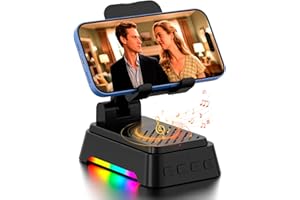AUYLE Enceinte Bluetooth sans Fil Portable 3 en 1, Haut-Parleur Bluetooth avec Support de Téléphone Pliable,Lumière Ambiance RGB,Cadeau Anniversaire, Original Utile Cadeau pour Homme et Femmes,Collegue