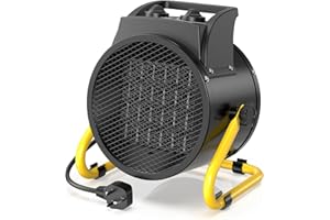 DAHTEC Electric Fan Heater 2800W - Fast Heating, Energy Efficient - Portable Ceramic Heaters - Adjustable Angle & Overheat Protection - Ideal for Home, Garage, Greenhouse