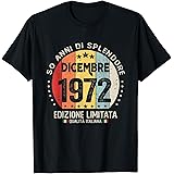 Vintage Dicembre 1972 donna uomo Regalo 50 anni Compleanno Maglietta