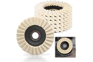 BCUUOZEEING 5 Stück Polierscheibe 125mm x 22 mm, Filz Polierfächerscheibe, Polierscheiben, Filz Glanz Polier Scheibe für Polieraufsatz Winkelschleifer, zum Schleifen und Polieren von Lack, Holz, Plastik