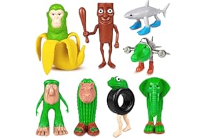 JUSJUBR 8 PCS Tung Tung Tung Sahur Figures, Italian Brainrot Toys Set, Tralalero Tralala Desk Toy, Creative Desk Decorations Gifts for Fans,Colleagues,Friends