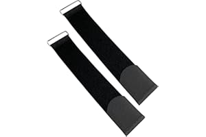 ON1SHELF Confezione da 2 cinghie di fissaggio in metallo resistenti con gancio e anello riutilizzabili (6 cm x 40 cm)