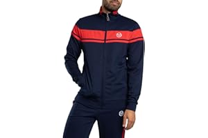 Sergio Tacchini Men's Damarindo Track Jacket, Maritime Blue/Adrenaline Rush