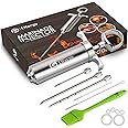 Ofargo Stainless Steel Meat Injector Syringe with 3 Marinade Injector Needles for BBQ Grill Smoker, 2-oz Large Capacity, Including Paper User Manual, Recipe E-Book (Download PDF)