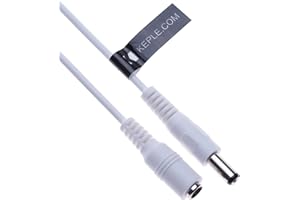 KEPLE Cable de Extensión de Alimentación de CC DC 2.1mm / 5.5mm Jack 3m Conector CCTV Adaptador de Cable de Alimentación Compatible con CCTV Security Camera, IP Camera, DVR Standalone, LED Strip, Monitores