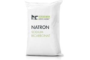 Höfer Chemie 1 X 25 Kg de Bicarbonate de Sodium (Soude) en Qualité Alimentaire - Utilisation Polyvalente pour Cuisine, Nettoyage, Beauté, et Plus
