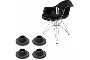 Sintrix Fab Set med 4 ersättningsglider kompatibla med Eames Eiffel/DAR Style stolar – elastiska plaststolsdynor för vintage