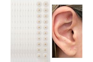 Dwzain 200 Stickers Ear Seeds 24k Gold, Acupuncture Ear Seeds,ACU Seeds,Disposable Ear Health Care Sticker,Helps Stress,Migraines Anxiety, Insomnia,Depression and Menopause Symptoms