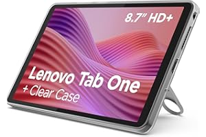 Lenovo Tab One Android Tablet | 8.7 inch HD Display | MediaTek Helio G85 | 4GB RAM | 128GB | Wi-Fi 5 | Clear Case
