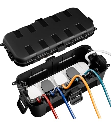 Alipis 2-Pack Outdoor Lockable Power Strip Cover – Weatherproof Electrical Box, Waterproof Socket Enclosure For Rain & Splash Protection