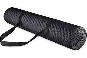 FITVIDS BalanceFrom GoYoga All Purpose High Density Non-Slip Exercise Yoga Mat with Carrying Strap