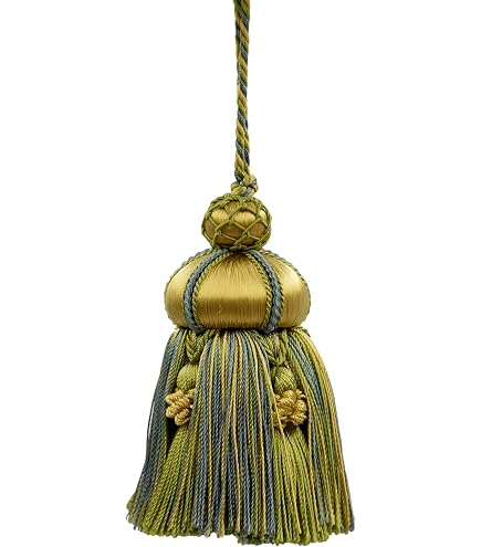 Decorative 5 Inch Key Tassel In Ivory - Handcrafted Rayon Yarn Tassel For Upholstery & Crafts - View #8