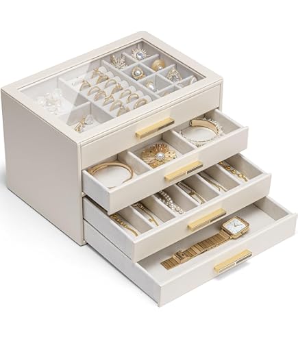 5five Organizerbox Mit 3 Schubladen - Bambus Aufbewahrung Für Schmuck & Kosmetik