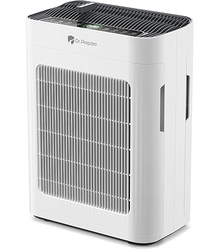 Luchtreiniger voor mensen met allergieën, 3 snelheden, 25 dB HEPA-luchtfilter tegen schimmel, stof en dierenharen, 240 m³/h, CADR voor slaapkamer tot 120 m², luchtkwaliteitsweergave, auto-modus