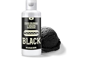 VIVIDYE Food Colouring for Halloween - 240ml Liquid Vivid Food Colouring for Baking, Cake, Icing, Cookie, Fondant and Macaron - Tasteless Concentrated Food Colour Dye for DIY Soap Making and Crafts (Black)