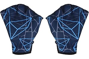 PATIKIL Swimming Aquatic Gloves, Webbed Swim Gloves Printing Water Resistance Training Accessories for Swimming and Diving