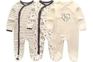 MAMIMAKA Baby Clothes Unisex Newborn Baby Grow one-Piece for Boys and Girls