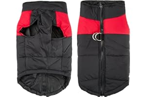 Shinmax Hundemantel Winterjacke Hundejacke wasserdichte Winter Jacke Warm Winterweste für Kleine Mittlere Große Hunde Gefütterter Brustschutz Hund Welpen Kleidung Weste Haustier Gepolsterte Mantel