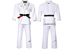 Starpro Ronin BJJ Gi 355 Gramm - Power Baumwollmischung - Weiß und Schwarz - Preshrunk Professional Martial Arts Kimono für Training und Wettkampf - Männer & Frauen
