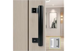 KAFENDA 8 pollici in lega di alluminio maniglia per porta scorrevole balcone maniglia per porta in vetro mobiletto del bagno maniglia per porta della stalla moderna maniglia in metallo (Nero)