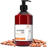 Olio di Mandorle Biologico, Estratto a Freddo, Puro, Naturale. Olio per Massaggi, Capelli e Ciglia, Idratante Corpo (Mani, Un