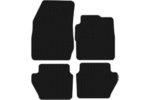 Carsio Black Floor Rubber FOR Ford Fiesta 2009 - Onwards MK7 Tailored Car Mats 3mm 4pc Set