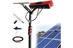 Rengöringsset för Solpaneler med Teleskopstång och Borste | Aluminium Teleskopiskt Rengöringsset för Solpaneler med Vattenborste(3.6m)