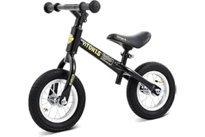 VITONIS Noir Draisienne à partir de 1,5 à 4 Ans, jusqu'à 35 kg, Volant et Selle réglables en Hauteur, antivol de Volant, Cadeau d'anniversaire et Jouet pour garçons et Filles