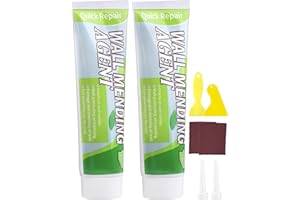 SOSALUK 200g Enduit de Rebouchage Rebouche Trou Mur Blanc Bouche Trou Mur Pâtes à reboucher pour Placoplâtre Crème de Réparation Murale Mastic Mur Blanc